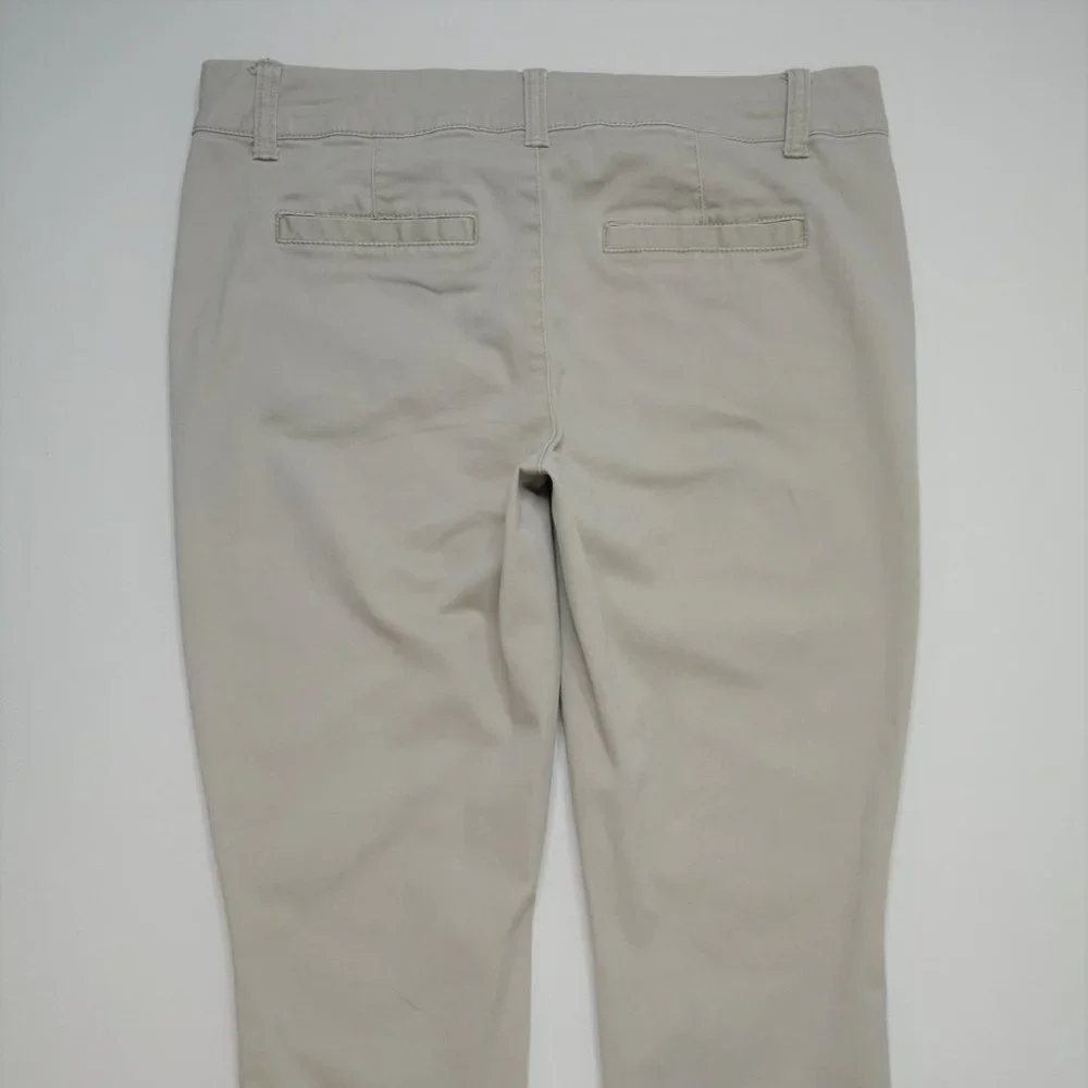 AERO Sz 6 SHORT Women TAN Stretch SKINNY Leg STRETCH Chino LOW Rise TROUSER Pant